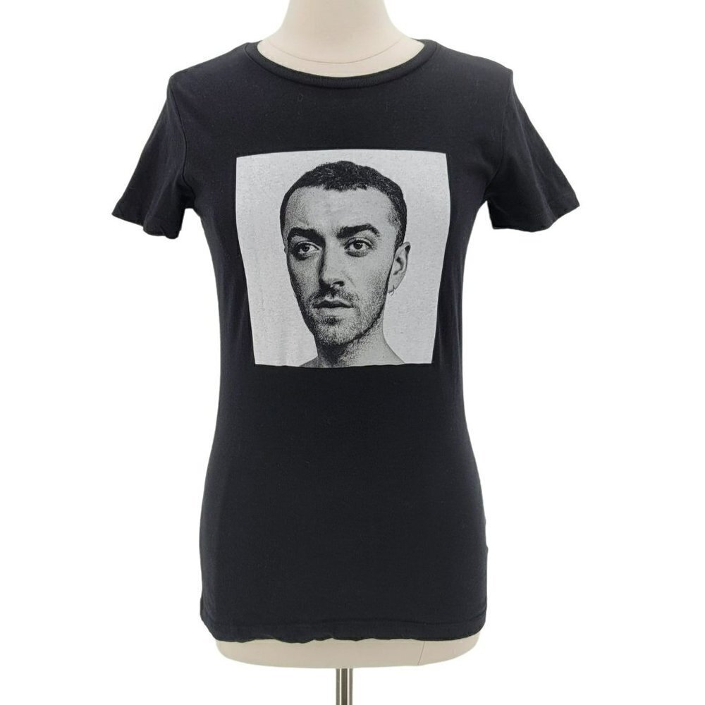 Sam Smith Blanks Factory 2018 Black Tour Fitted T-Shirt Womens Large